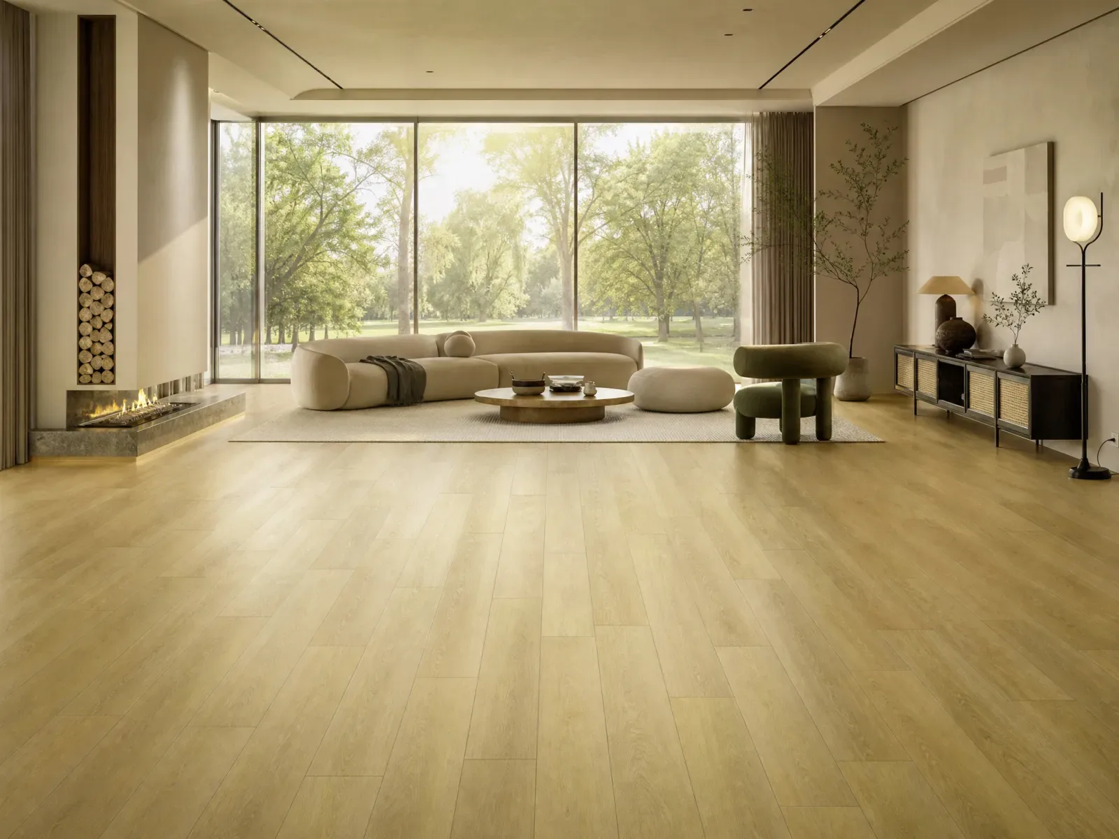 Mist Taupe Oak Pinnacle flooring in a living room